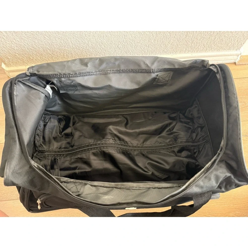 Walt Disney World Mickey Mouse 1971 Black Rolling Duffel Bag Travel Luggage NWT